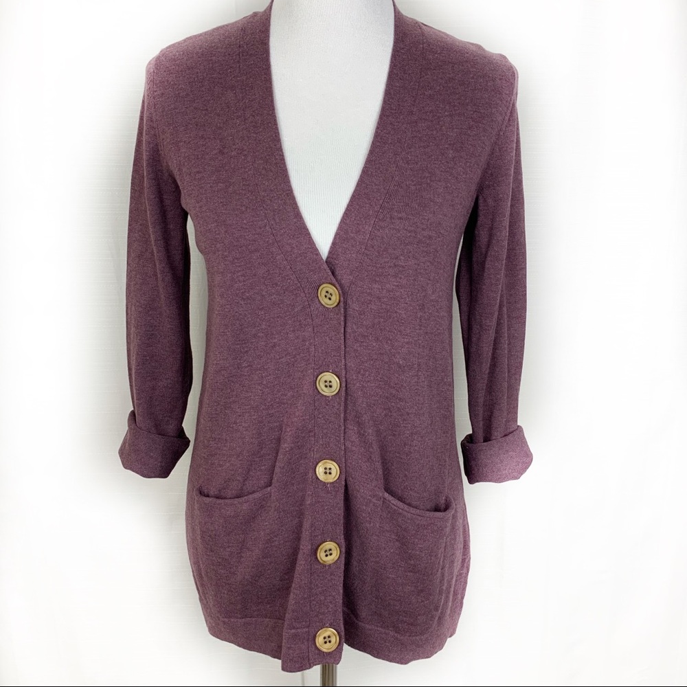 J. Jill V Neck Grandpa Style Cardigan Sweater